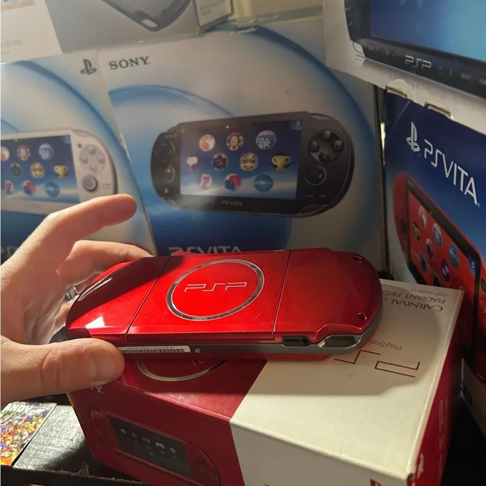 Sony PSP Portable Gaming Console - Red